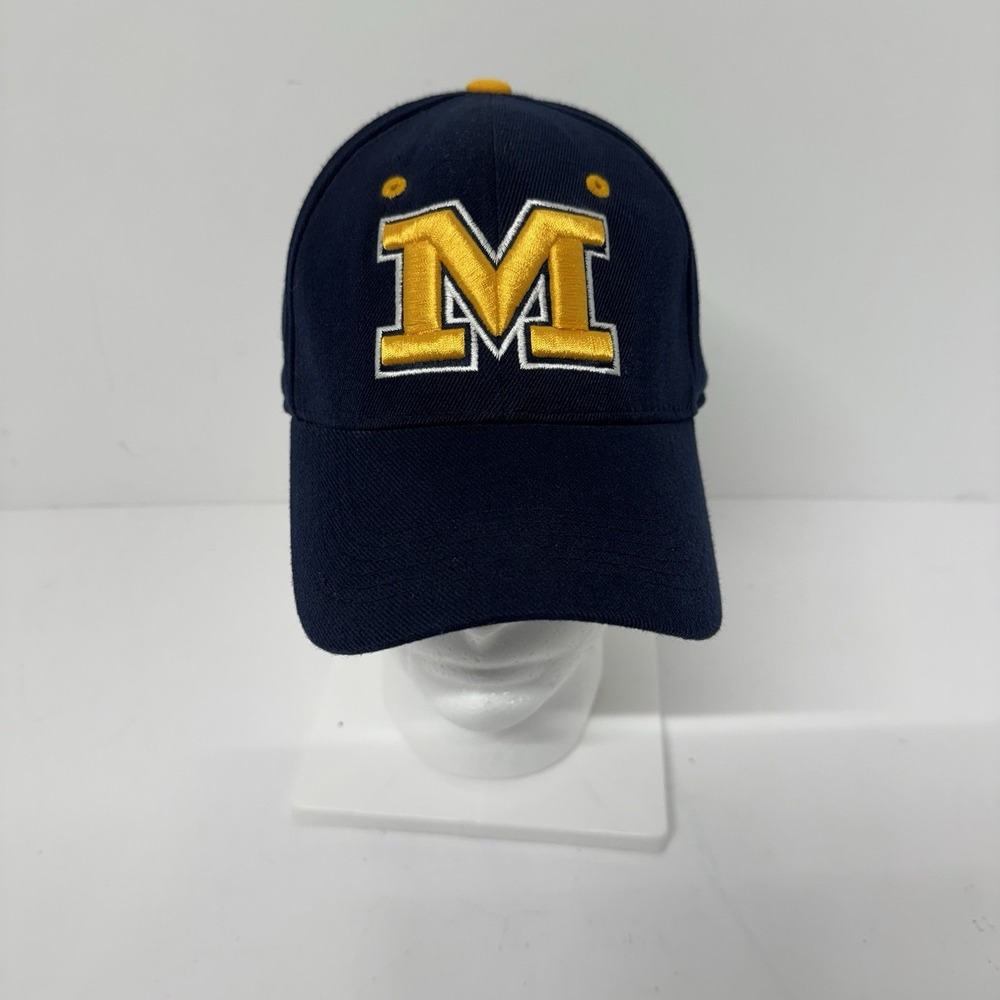 Michigan Wolverines Top of the World One Fit Hat Navy Maize Embroidered Cap